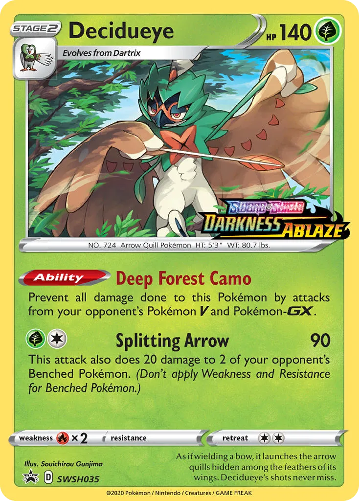 Decidueye #SWSH035, SWSH Black Star Promos Prerelease-Staff