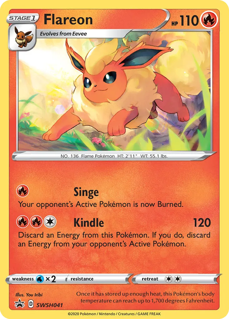 Flareon #SWSH041, SWSH Black Star Promos Three Blisters Pack