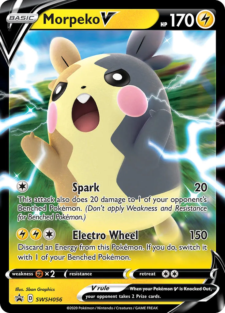 Morpeko V #SWSH056, SWSH Black Star Promos Champion's Path Premium Collection