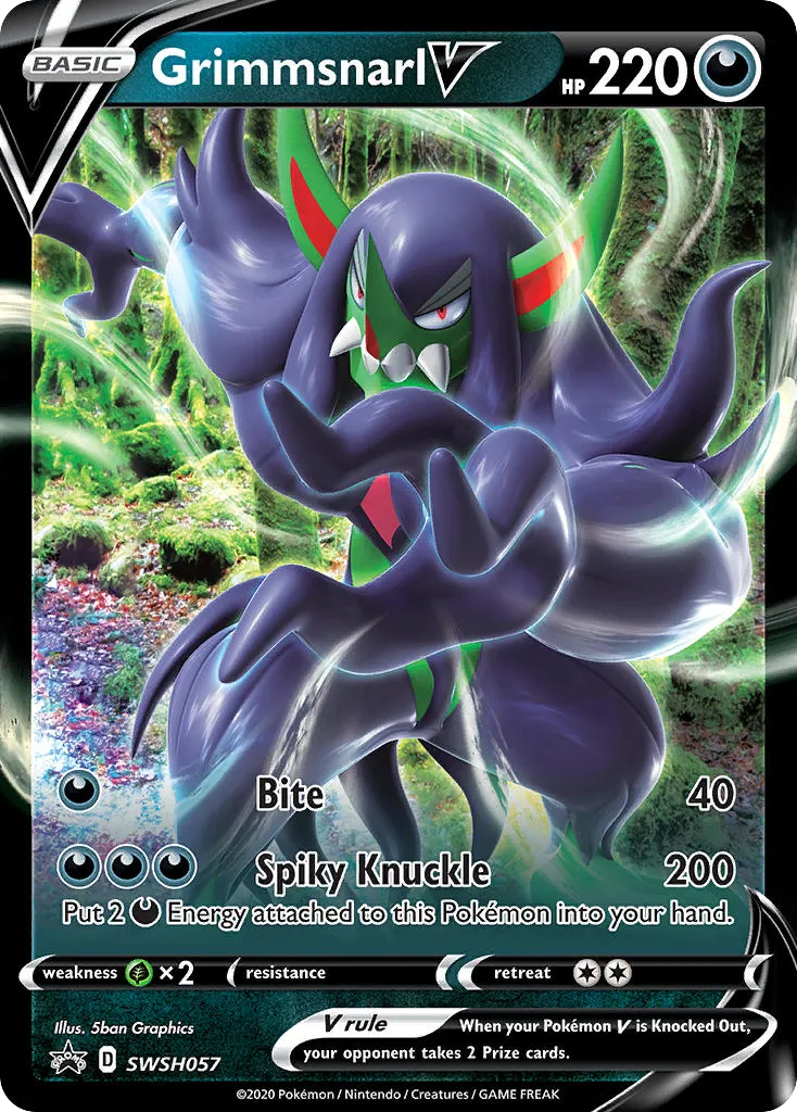 Grimmsnarl V #SWSH057, SWSH Black Star Promos Champion's Path Premium Collection