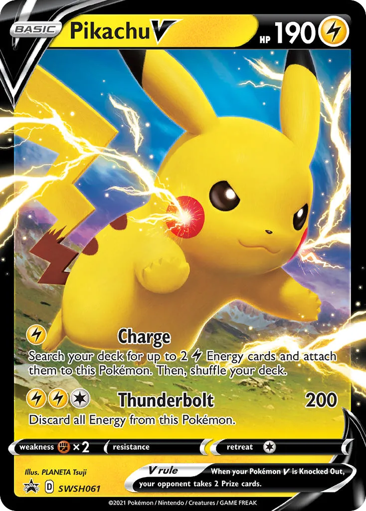 Pikachu V #SWSH061, SWSH Black Star Promos Pikachu V Box-Jumbo