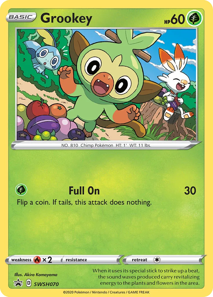 Grookey #SWSH070, SWSH Black Star Promos Single Pack Blisters