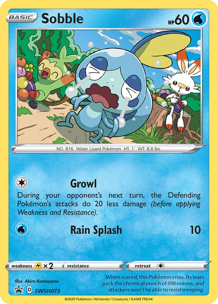 Sobble #SWSH073, SWSH Black Star Promos Three Blisters Pack