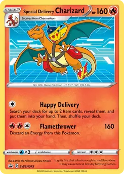 Special Delivery Charizard #SWSH075, Pokemon Center United Kingdom