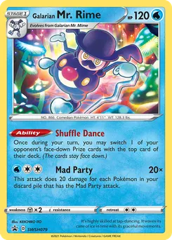 Galarian Mr. Rime #SWSH079, Shining Fates Mad Party Pin Collection