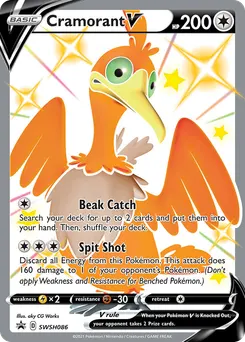 Cramorant V #SWSH086, Shining Fates Tins-Jumbo