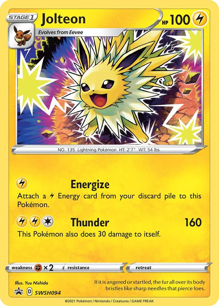 Jolteon #SWSH094, SWSH Black Star Promos Battle Styles Three Pack Blisters