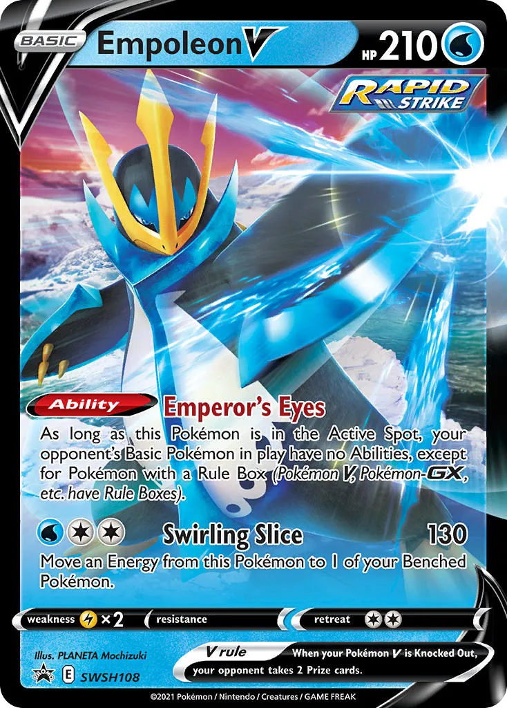 Empoleon V #SWSH108, SWSH Black Star Promos V Strikers Tins