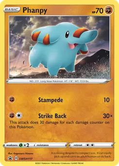 Phanpy #SWSH117, Chilling Reign Single Pack Blisters