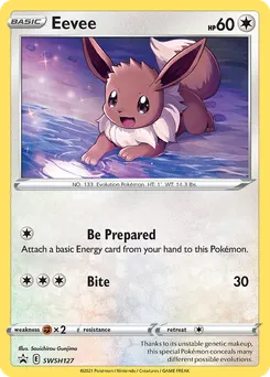 Eevee #SWSH127, Evolving Skies Single Pack Blisters