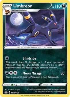 Umbreon #SWSH129, Evolving Skies Three Pack Blisters