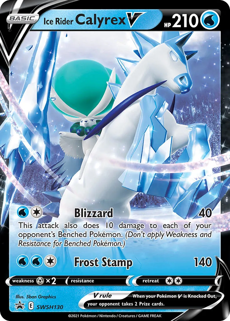 Ice Rider Calyrex V #SWSH130, SWSH Black Star Promos Ice Rider Calyrex V Box