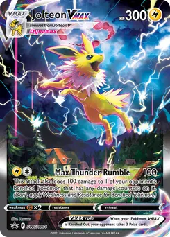 Jolteon VMAX #SWSH184, Jolteon Vmax Premium Collection-Jumbo
