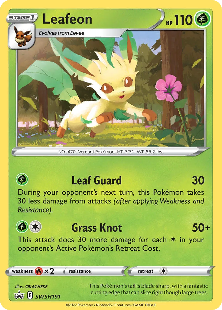 Leafeon #SWSH191, SWSH Black Star Promos Brilliant Stars Three Pack Blisters