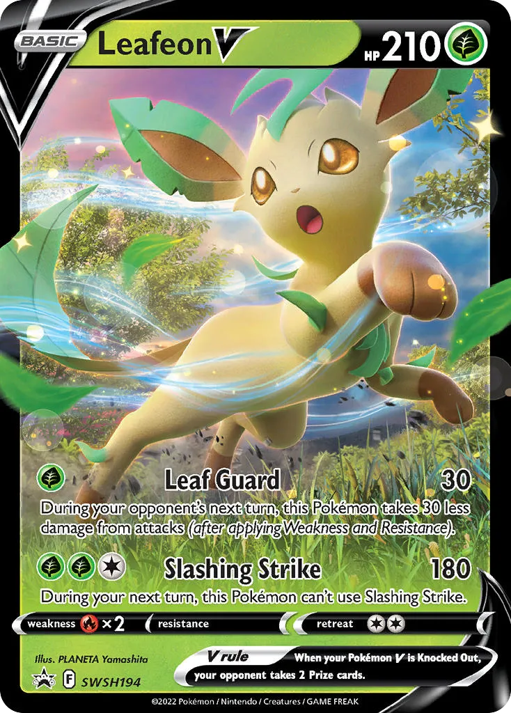 Leafeon V #SWSH194, SWSH Black Star Promos Leafeon Vstar Special Collection