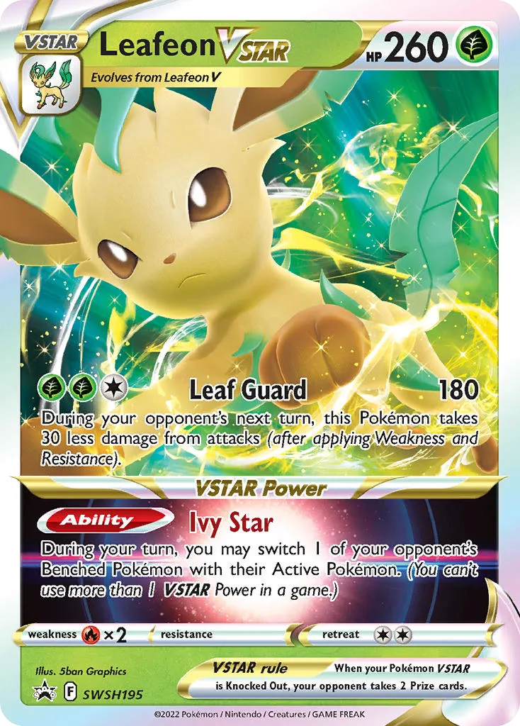 Leafeon VSTAR #SWSH195, SWSH Black Star Promos Leafeon Vstar Special Collection