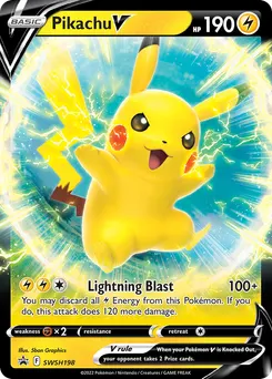 Pikachu V #SWSH198, Pikachu V Box