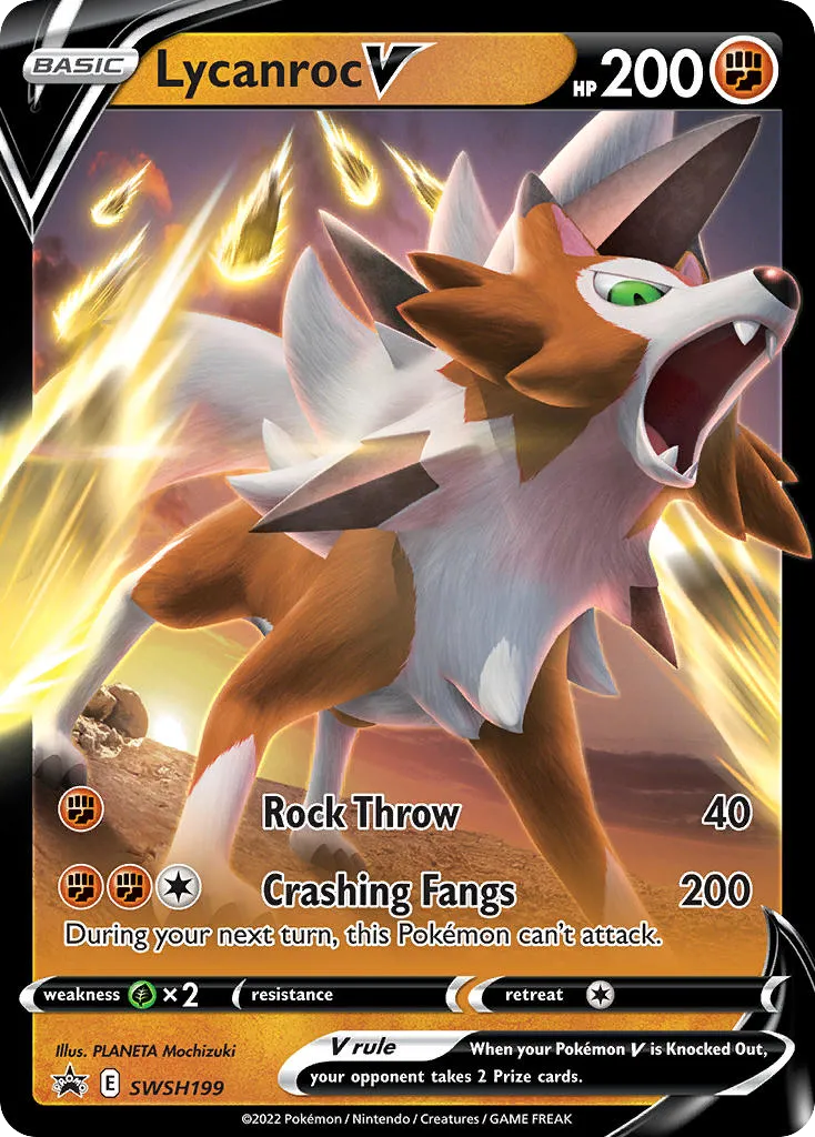 Lycanroc V #SWSH199, SWSH Black Star Promos Lycanroc V Battle Deck