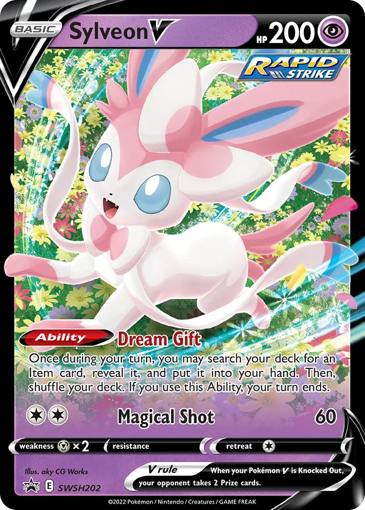 Sylveon V #SWSH202, SWSH Black Star Promos V Heroes Tins