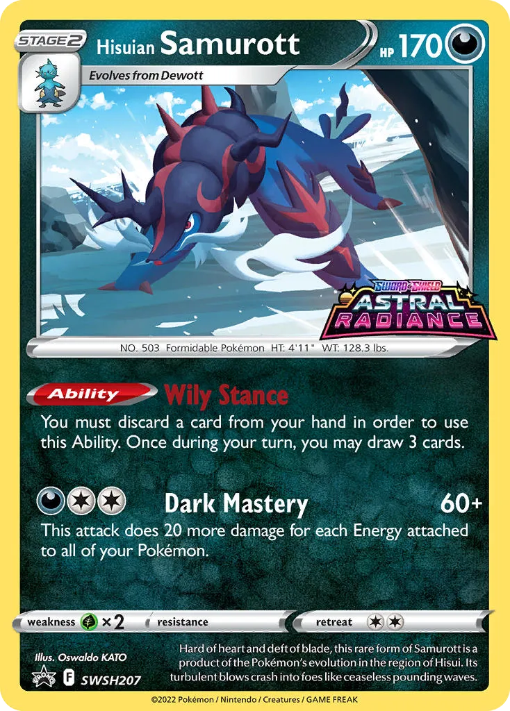 Hisuian Samurott #SWSH207, SWSH Black Star Promos Prerelease
