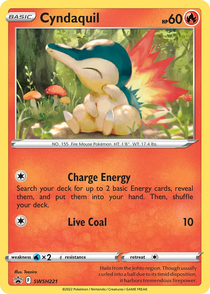 Cyndaquil #SWSH221, SWSH Black Star Promos Collector Chest-Cosmos