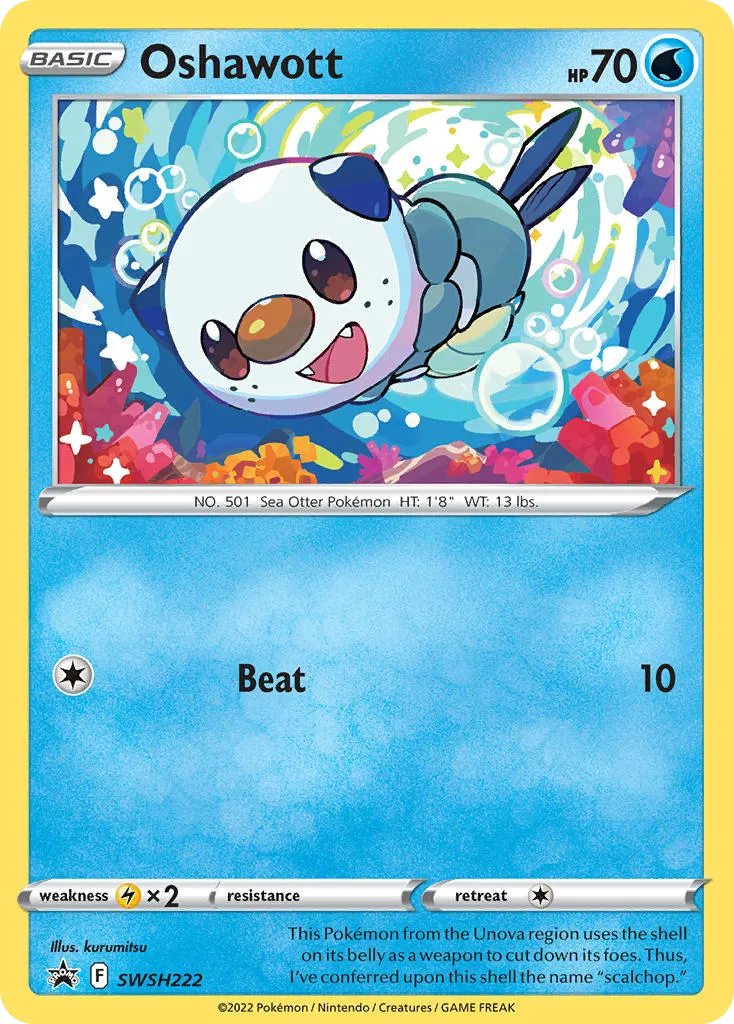 Oshawott #SWSH222, SWSH Black Star Promos Collector Chest-Cosmos