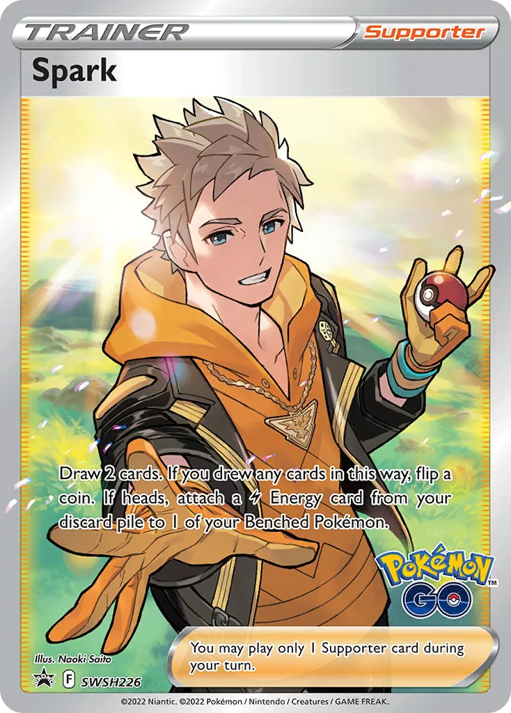 Spark #SWSH226, SWSH Black Star Promos Pokemon Go Special Collection-Team Instinct