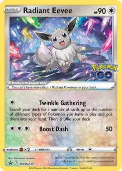 Radiant Eevee #SWSH230, Pokemon Go Premium Collection Radiant Eevee