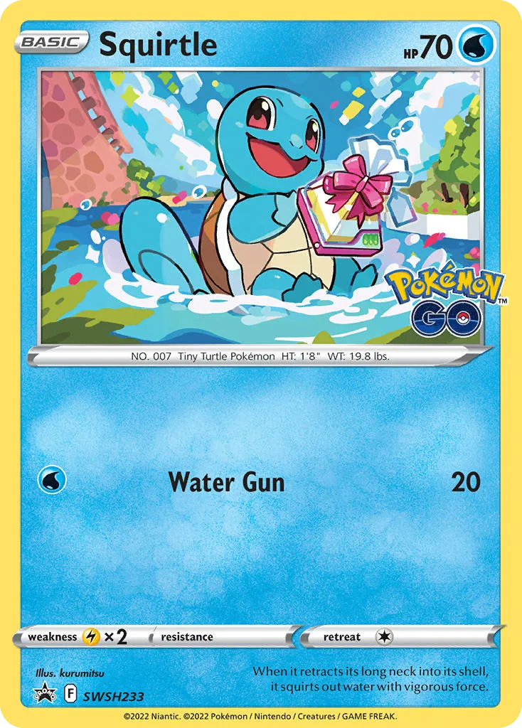 Squirtle #SWSH233, SWSH Black Star Promos Pokemon Go Pin Collection-Squirtle