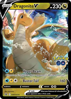 Dragonite V #SWSH235, Pokemon Go Premier Deck Holder Collection