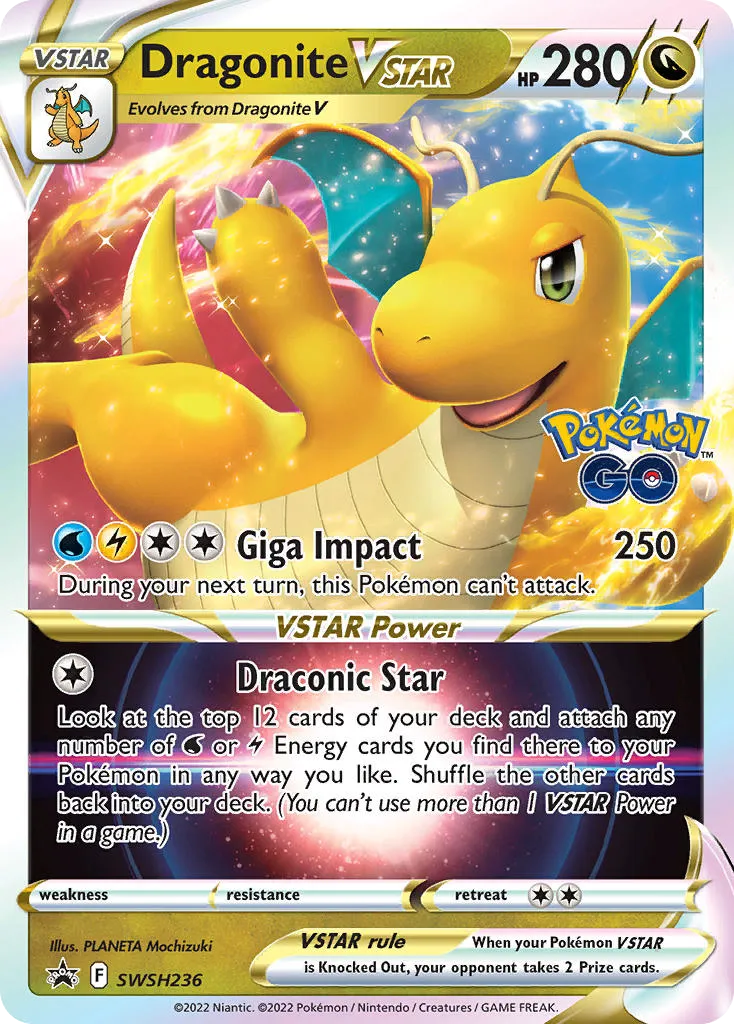 Dragonite VSTAR #SWSH236, SWSH Black Star Promos Pokemon Go Premier Deck Holder Collection