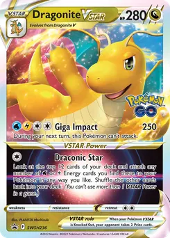 Dragonite VSTAR #SWSH236, Pokemon Go Premier Deck Holder Collection