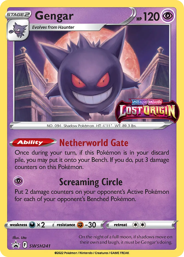 Gengar #SWSH241, SWSH Black Star Promos Prerelease-Staff