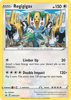 Regigigas #SWSH247, Lost Origin Three Pack Blisters
