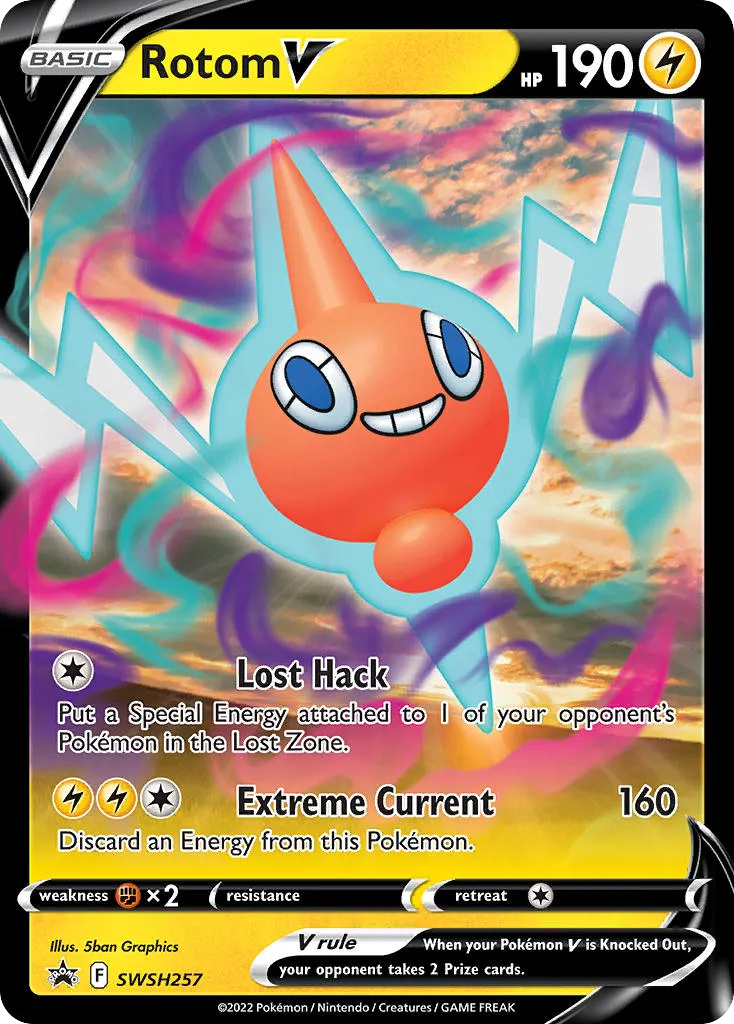 Rotom V #SWSH257, SWSH Black Star Promos Hidden Potential Tins