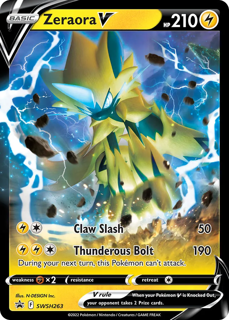 Zeraora V #SWSH263, SWSH Black Star Promos Zeraora V Battle Deck