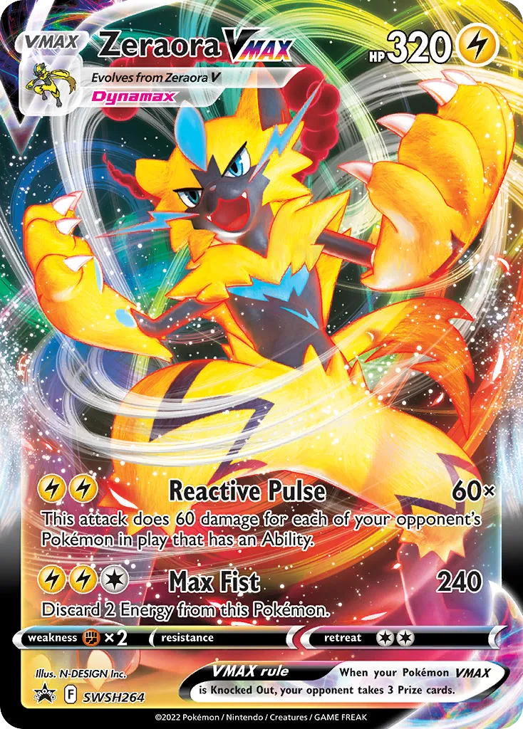 Zeraora VMAX #SWSH264, SWSH Black Star Promos Zeraora Vmax & Vstar Battle Box