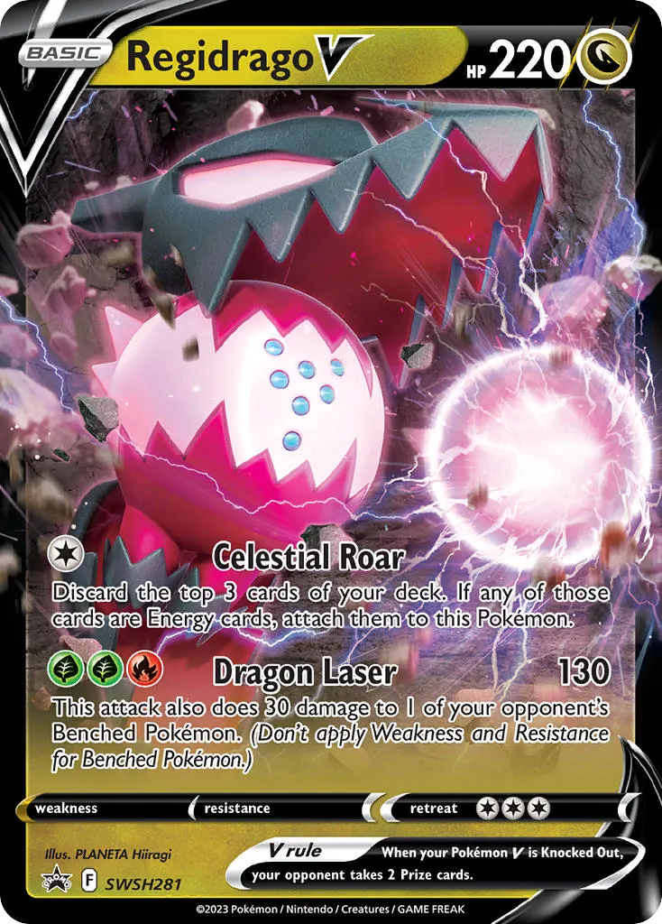 Regidrago V #SWSH281, SWSH Black Star Promos Crown Zenith Collections-Regidrago V-Jumbo