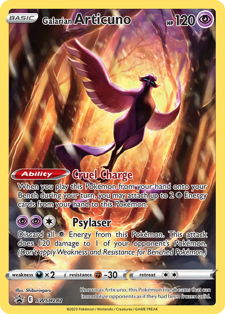 Galarian Articuno #SWSH282, SWSH Black Star Promos Crown Zenith Tins
