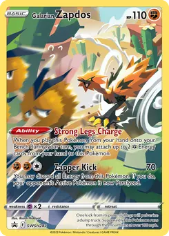 Galarian Zapdos #SWSH283, Crown Zenith Tins
