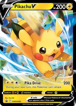 Pikachu V #SWSH285, Crown Zenith Collections-Pikachu Vmax