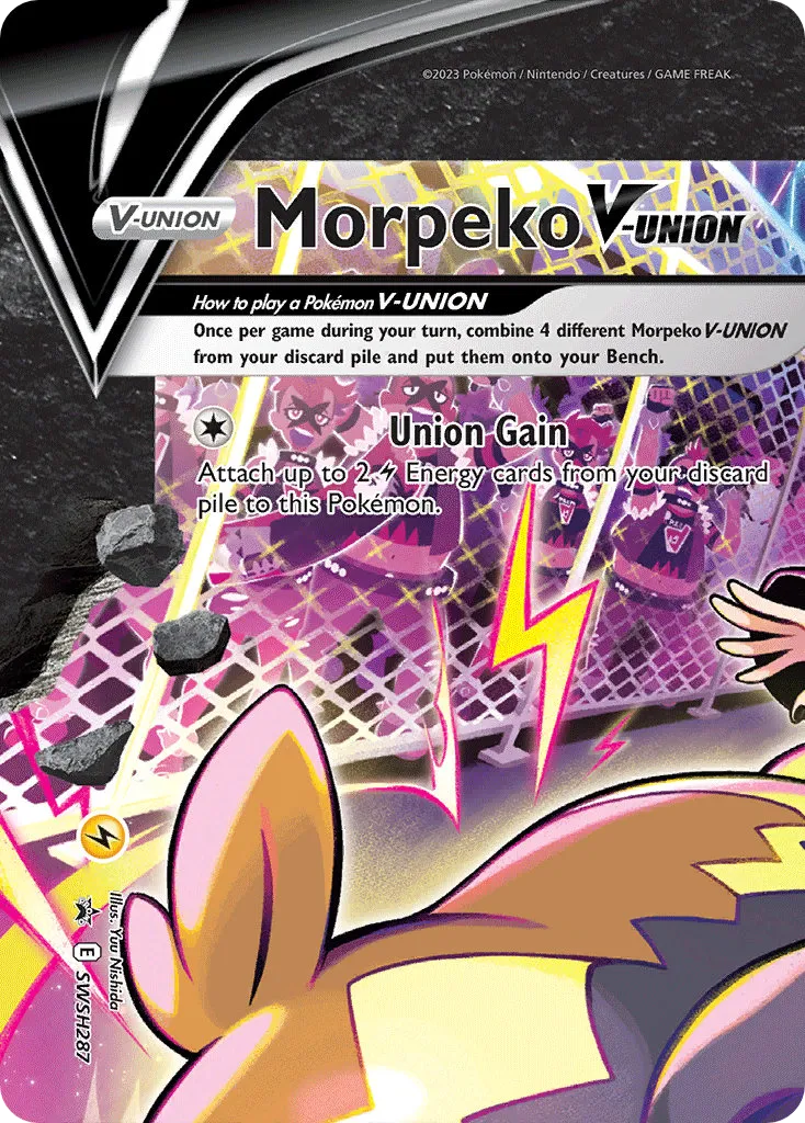 Morpeko V-UNION #SWSH287, SWSH Black Star Promos Crown Zenith Premium Playmat Collection-Morpeko V-Union