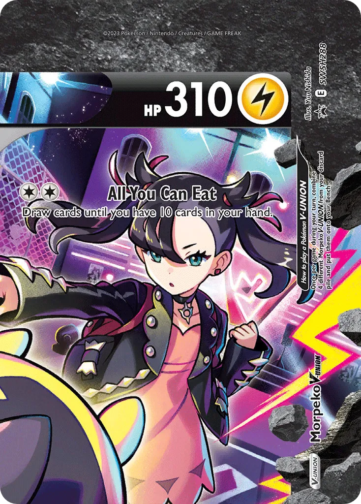 Morpeko V-UNION #SWSH288, SWSH Black Star Promos Crown Zenith Premium Playmat Collection-Morpeko V-Union