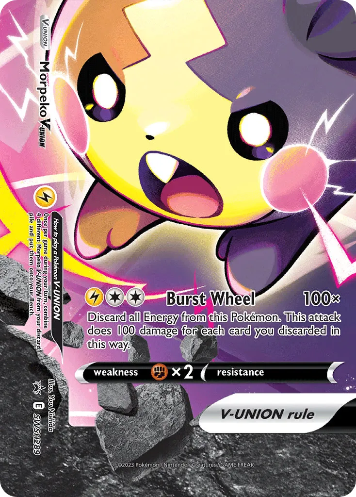 Morpeko V-UNION #SWSH289, SWSH Black Star Promos Crown Zenith Premium Playmat Collection-Morpeko V-Union