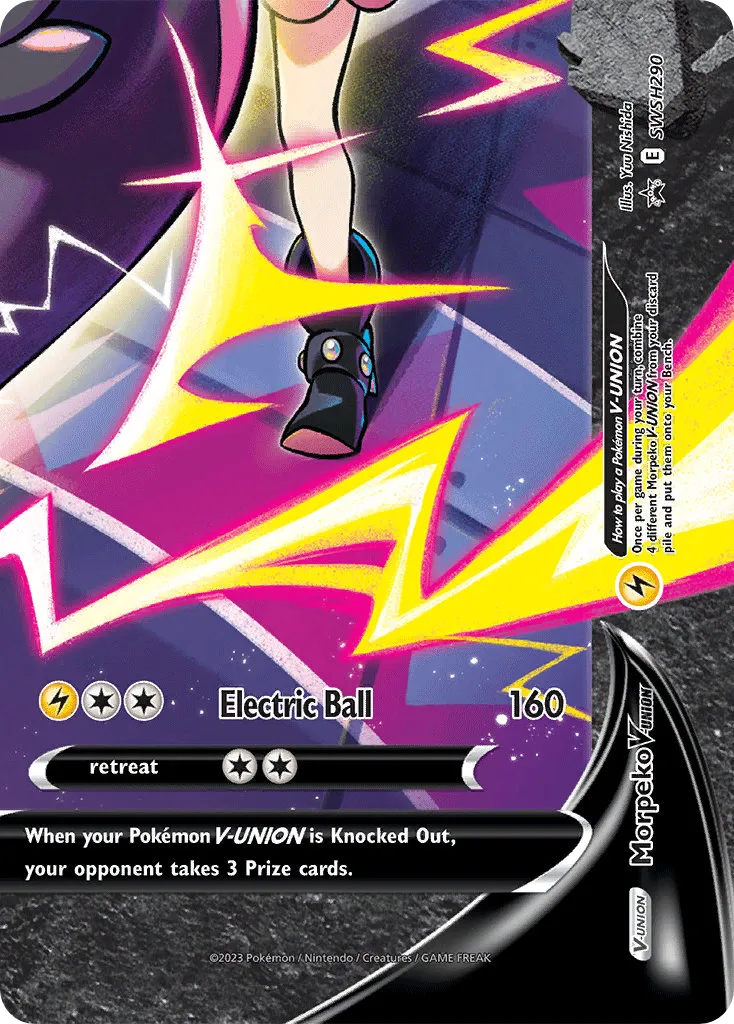 Morpeko V-UNION #SWSH290, SWSH Black Star Promos Crown Zenith Premium Playmat Collection-Morpeko V-Union