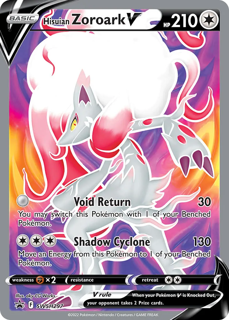 Hisuian Zoroark V #SWSH297, SWSH Black Star Promos Hisuian Zoroark Vstar Premium Collection