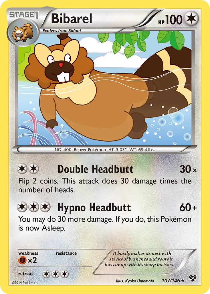 Bibarel #107, XY
