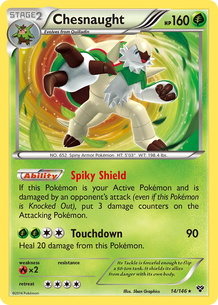 Chesnaught #14, XY Reverse Foil