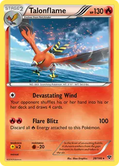 Talonflame #28, Cosmos Phantom Forces Single Pack Blister