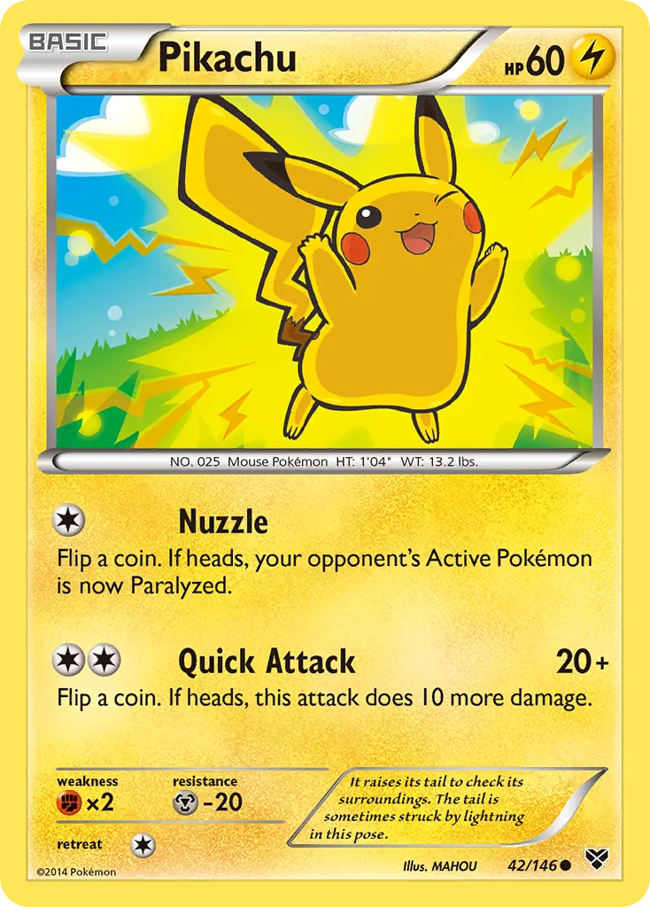 Pikachu #42, XY Reverse Foil